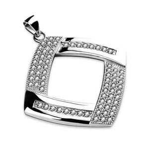 New stainless‎ steel gem paved Pendant